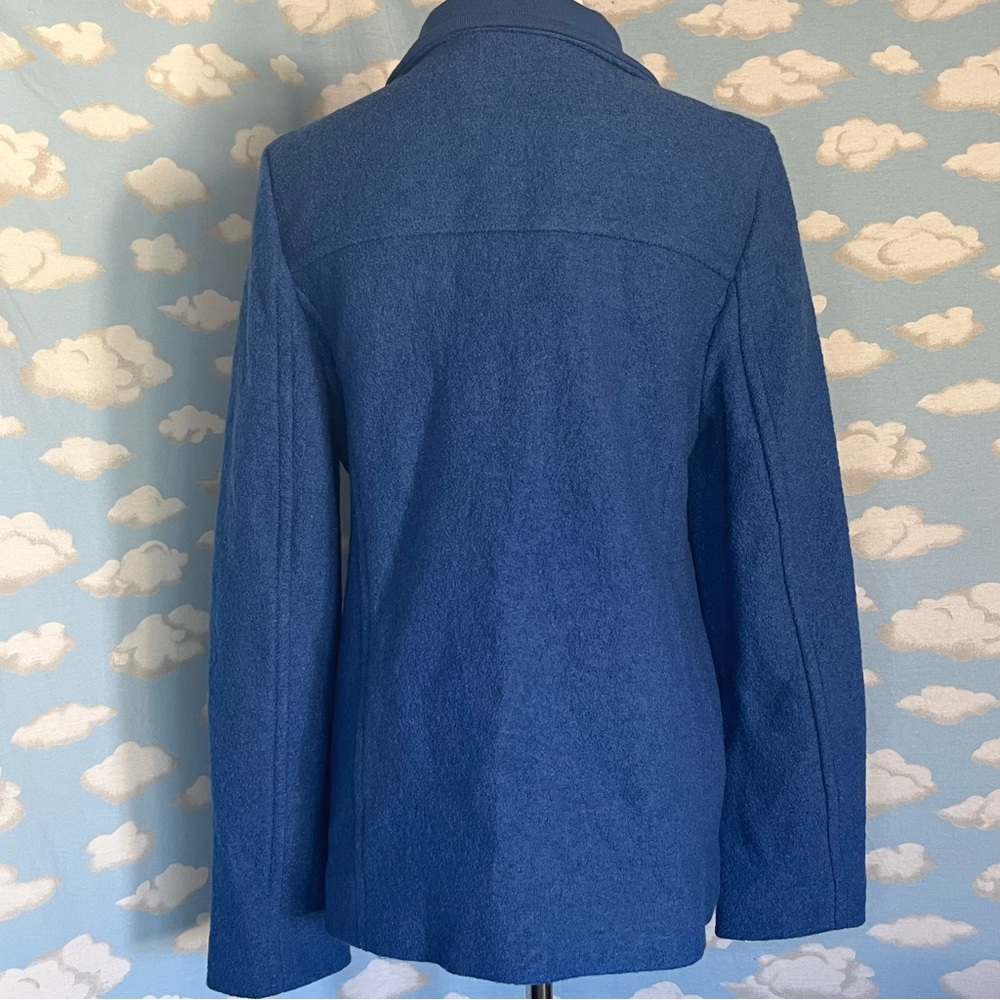 Lands’ End wool‎ blend zip up jacket Blue Size 10 Classic Polished - Picture 8 of 8